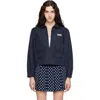 Sandy Liang Navy Necco Jacket In Blue