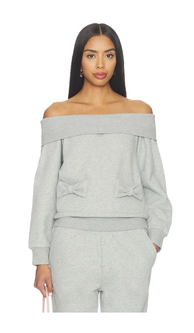 Sandy Liang Neston Sweatshirt In Gray