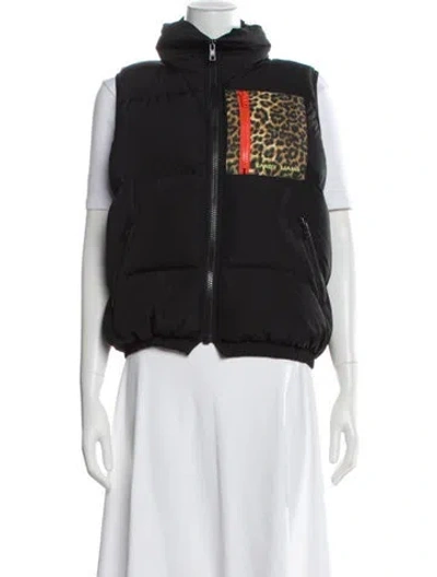 Pre-owned Sandy Liang Nylon Down Jacket In Black