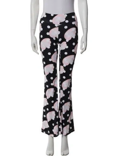 Pre-owned Sandy Liang Nylon Printed Sweatpants In Black