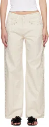 Sandy Liang Off-white Dixie Cargo Pants In Neutral