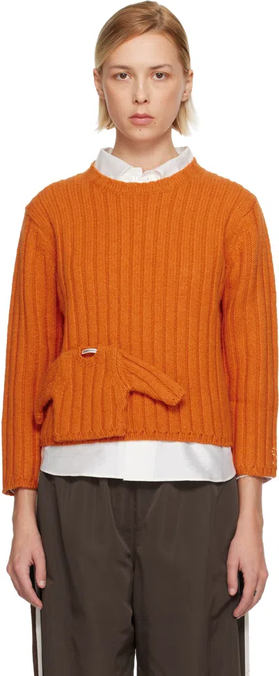 Sandy Liang Orange Carlow Sweater