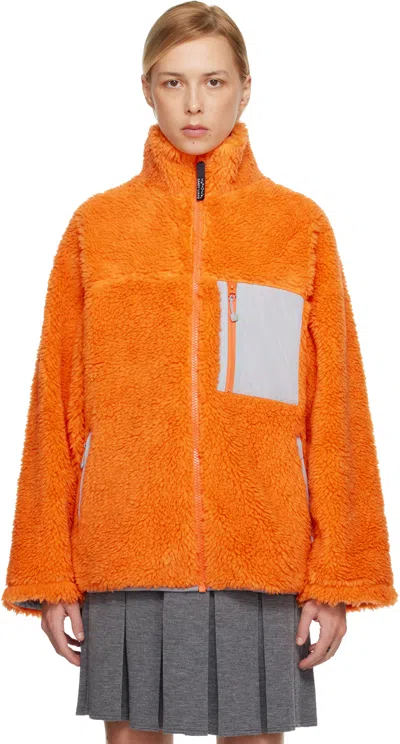 Sandy Liang Orange Rain Fleece Jacket