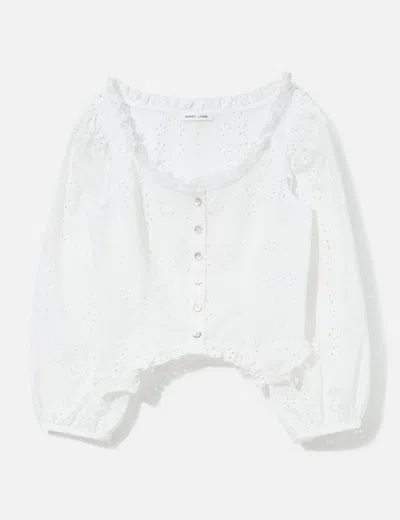 Sandy Liang Palisade Top In White