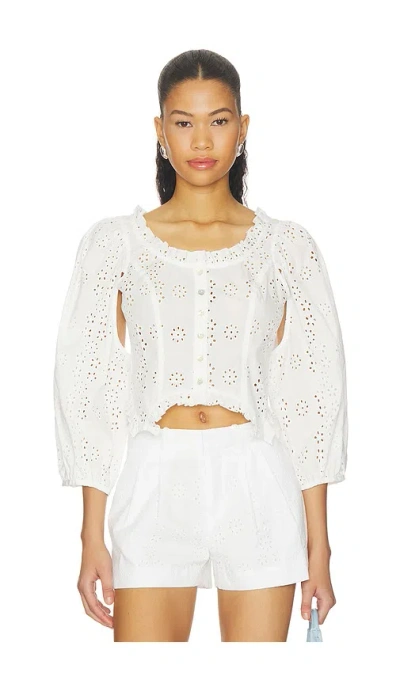 Sandy Liang Palisade Top In White