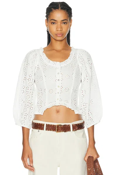 Sandy Liang Palisades Top In White