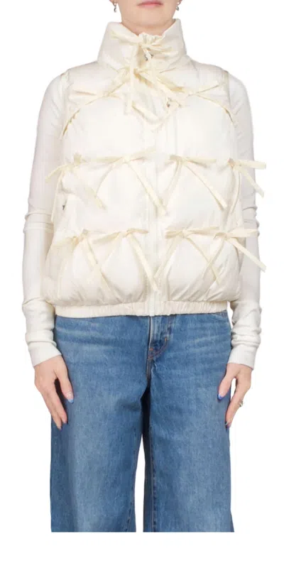 Sandy Liang Patro Vest In Ivory In Multi