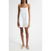 Sandy Liang Patsy Cotton Pintuck Minidress In White