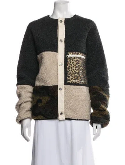 Pre-owned Sandy Liang Patterned Jacket In Neutrals