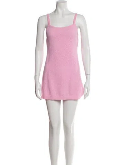 Pre-owned Sandy Liang Patterned Mini Dress W/ Tags In Pink
