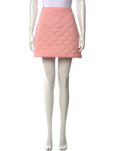 Pre-owned Sandy Liang Patterned Mini Skirt In Pink