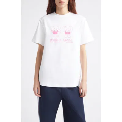 Sandy Liang Peanut Boxy Cotton Graphic T-shirt In White