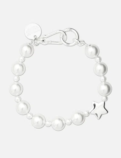 Sandy Liang Pearl Key Charm In White