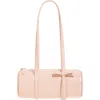 Sandy Liang Pencil Case Leather Handbag In Pink