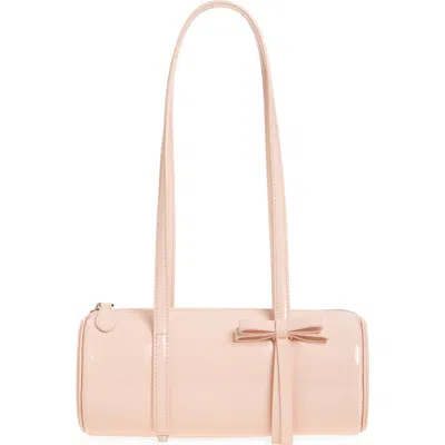 Sandy Liang Pencil Case Leather Handbag In Pink