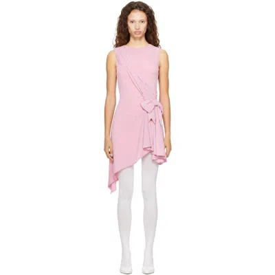 Sandy Liang Pink Cello Minidress