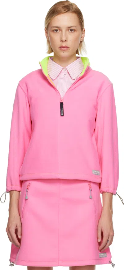 Sandy Liang Pink Lilbean Pullover Fleece Jacket