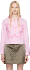Sandy Liang Pink Papillon Shirt In Pink