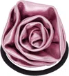 Sandy Liang Corsage Metallic Leather Ponytail Holder In Metallic Pink