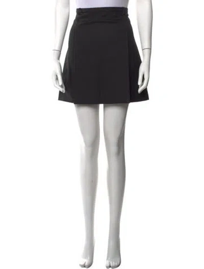 Pre-owned Sandy Liang Pleated Accents Mini Skirt In Black