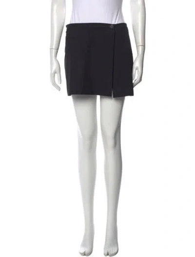 Pre-owned Sandy Liang Pleated Accents Mini Skirt In Black