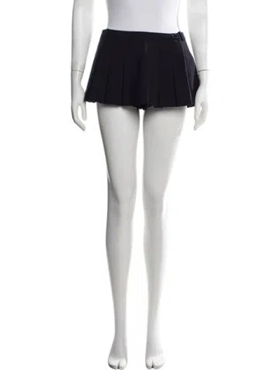 Pre-owned Sandy Liang Pleated Accents Mini Skirt In Blue