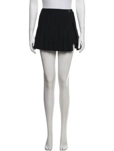 Pre-owned Sandy Liang Pleated Accents Mini Skirt In Blue