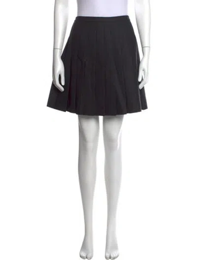 Pre-owned Sandy Liang Pleated Accents Mini Skirt W/ Tags In Grey