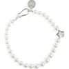 Sandy Liang Poison Graduated Faux Pearl Necklace In White