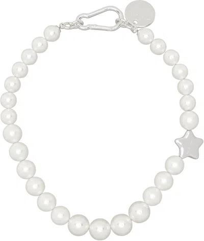 Sandy Liang Poison Pearl Necklace In White