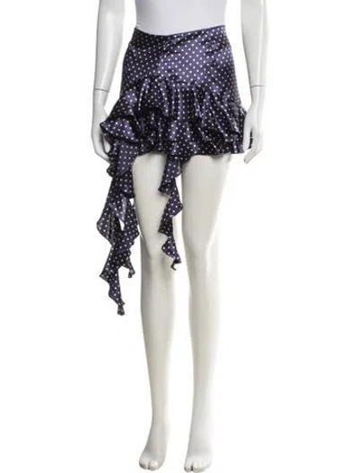 Pre-owned Sandy Liang Polka Dot Print Mini Skirt In Multicolor