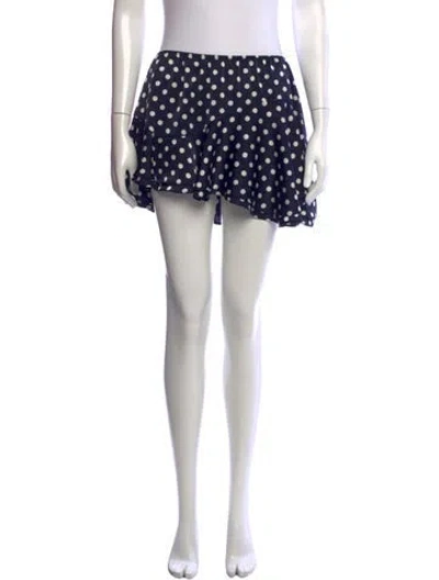 Pre-owned Sandy Liang Polka Dot Print Mini Skirt In Neutrals