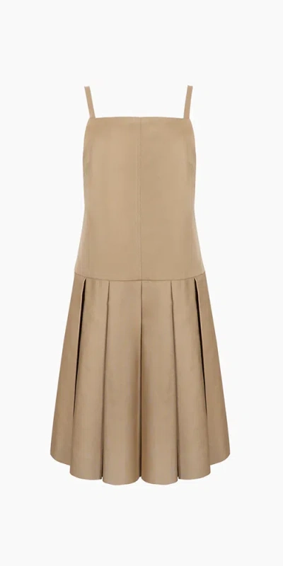Sandy Liang Primo Dress In Brown