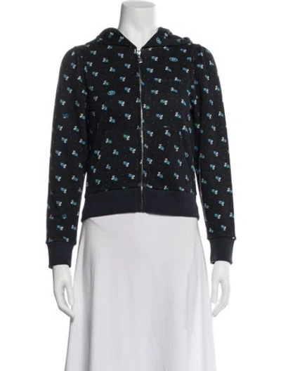 Pre-owned Sandy Liang Printed Evening Jacket W/ Tags In Black