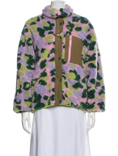 Pre-owned Sandy Liang Printed Jacket In Green