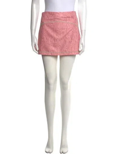 Pre-owned Sandy Liang Printed Mini Skirt In Pink