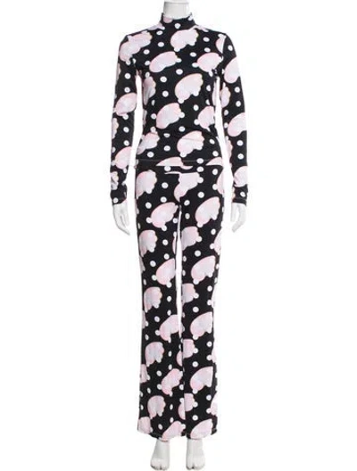 Pre-owned Sandy Liang Printed Set In Black