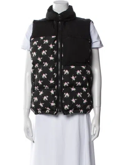 Pre-owned Sandy Liang Printed Vest In Black