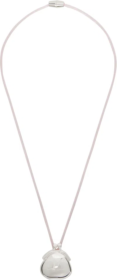 Sandy Liang Purse Necklace In Silver