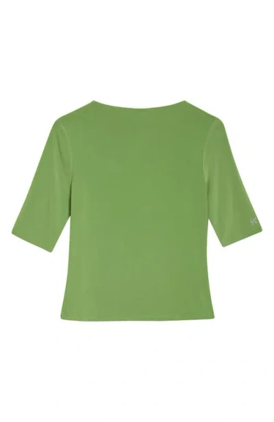 Sandy Liang Quill Jersey Top In Lime