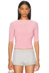 Sandy Liang Quill Top In Pink