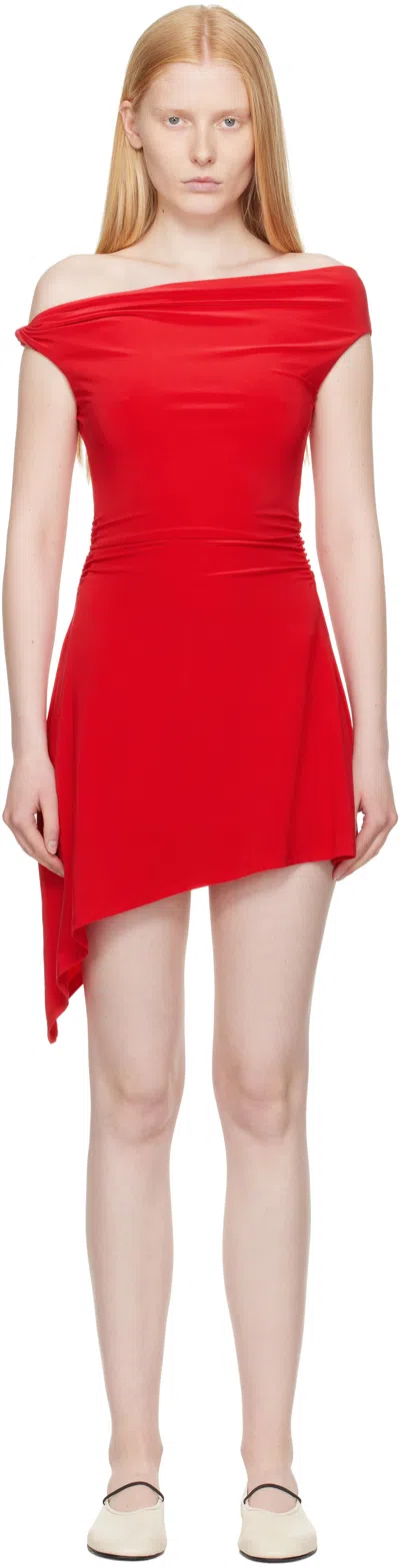 Sandy Liang Red Riverton Minidress