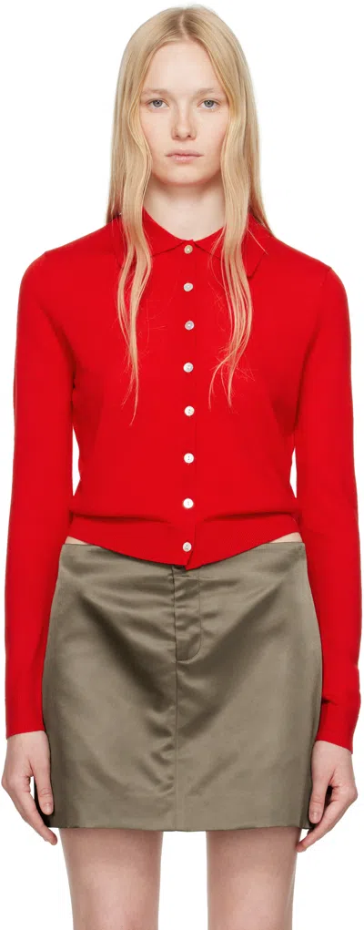Sandy Liang Red Summers Cardigan