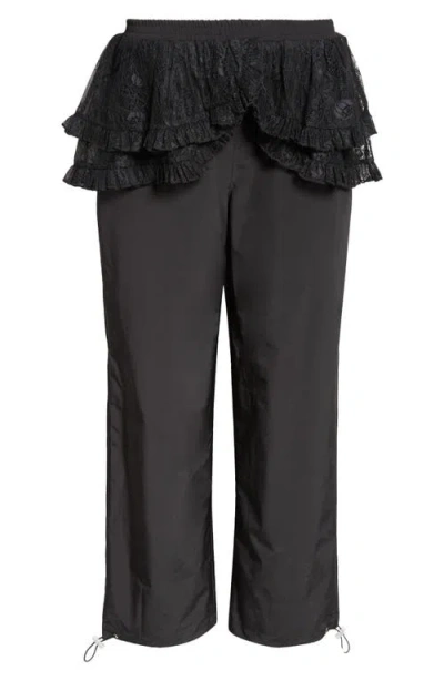 Sandy Liang Rodez Parachute Pants In Black