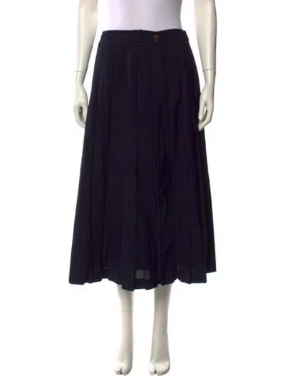 Pre-owned Sandy Liang Ruffle Embellishment Midi Length Skirt In Black