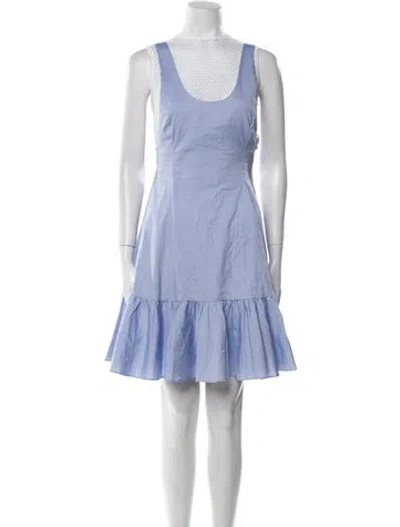 Pre-owned Sandy Liang Scoop Neck Mini Dress In Blue