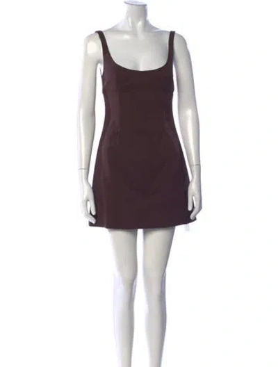 Pre-owned Sandy Liang Scoop Neck Mini Dress In Purple