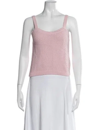 Pre-owned Sandy Liang Scoop Neck Sleeveless Top In Pink