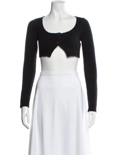 Pre-owned Sandy Liang Scoop Neck Sweater In White