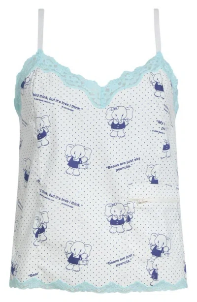 Sandy Liang Selkie Cotton Camisole In Blue